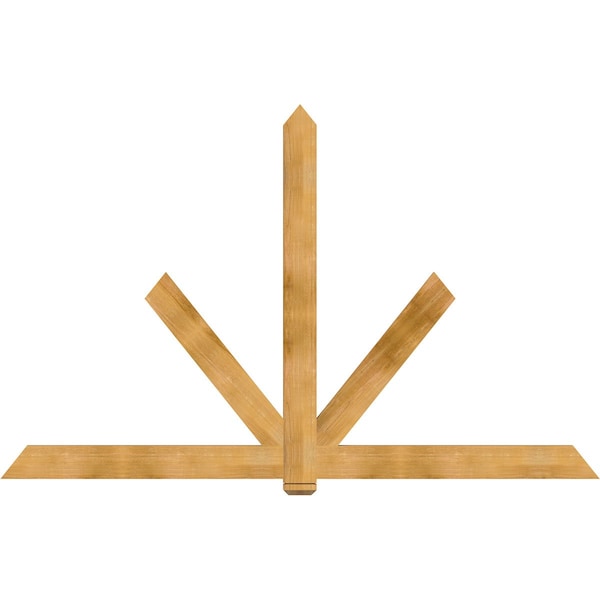 Ekena Millwork Kennewick Rough Sawn Timber Gable Bracket, Western Red Cedar, 108"W x 68"H x 2"D x 6"F, 15/12 Pitch GBW108X68X0206KEN00RWR - main